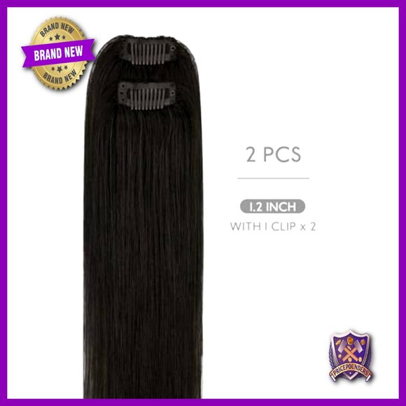 Real Human Hair Clip-in Extensions 16 Inch 2pc Scalp Coverage main image 5